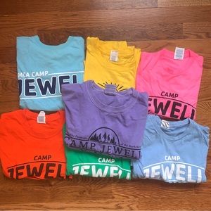 7 Piece YMCA Camp Jewell Shirts - refer to description for sizing!!